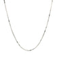 10K White Gold Adjustable Box Chain 0.85Mm