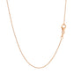 14K Pink Gold Oval Cable Link Chain 0.6Mm