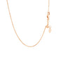 14K Rose Gold Adjustable Cable Chain 0.9Mm