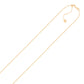 14K Rose Gold Adjustable Cable Chain 0.9Mm