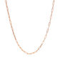 14K Rose Gold Adjustable Paperclip Chain 1.5Mm