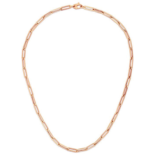 14K Rose Gold Bold Paperclip Chain (4.2 Mm)