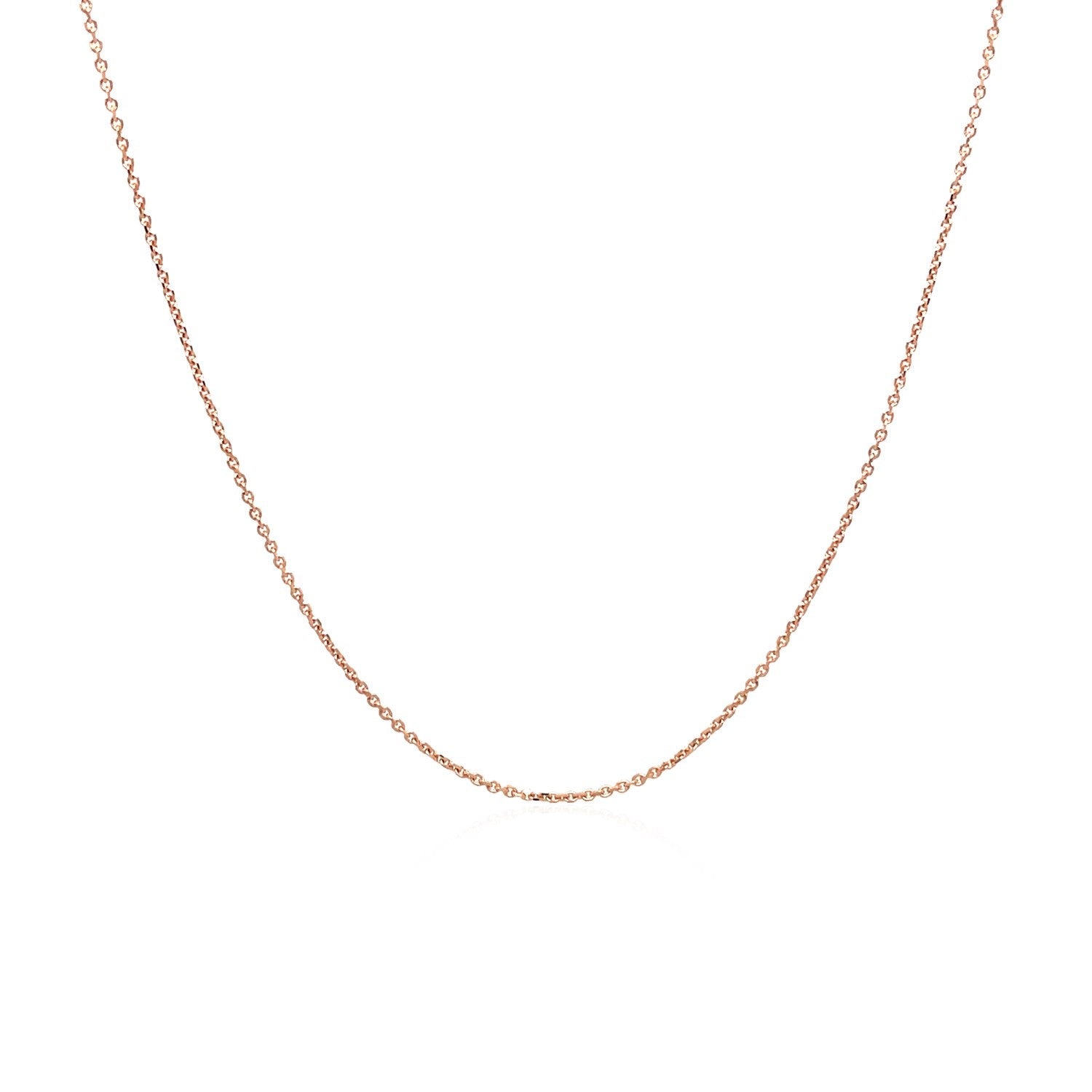 14K Rose Gold Cable Link Chain 0.5Mm