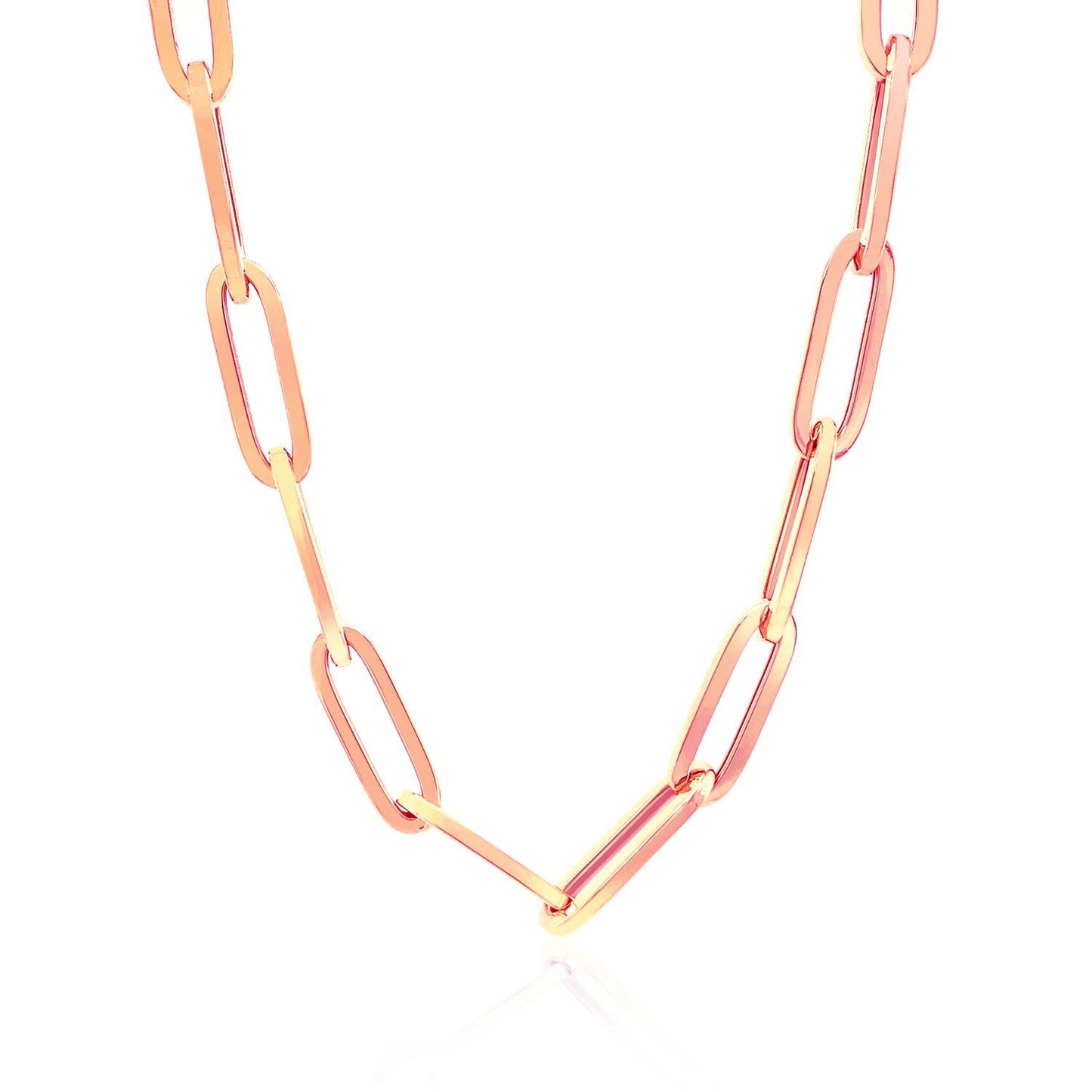 14K Rose Gold Wide Paperclip Chain (6.1Mm)