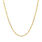 14K White And Yellow Gold Two Tone Sparkle Chain 1.5Mm