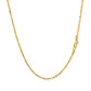 14K White And Yellow Gold Two Tone Sparkle Chain 1.5Mm