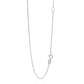 14K White Gold Adjustable Cable Chain 1.1Mm