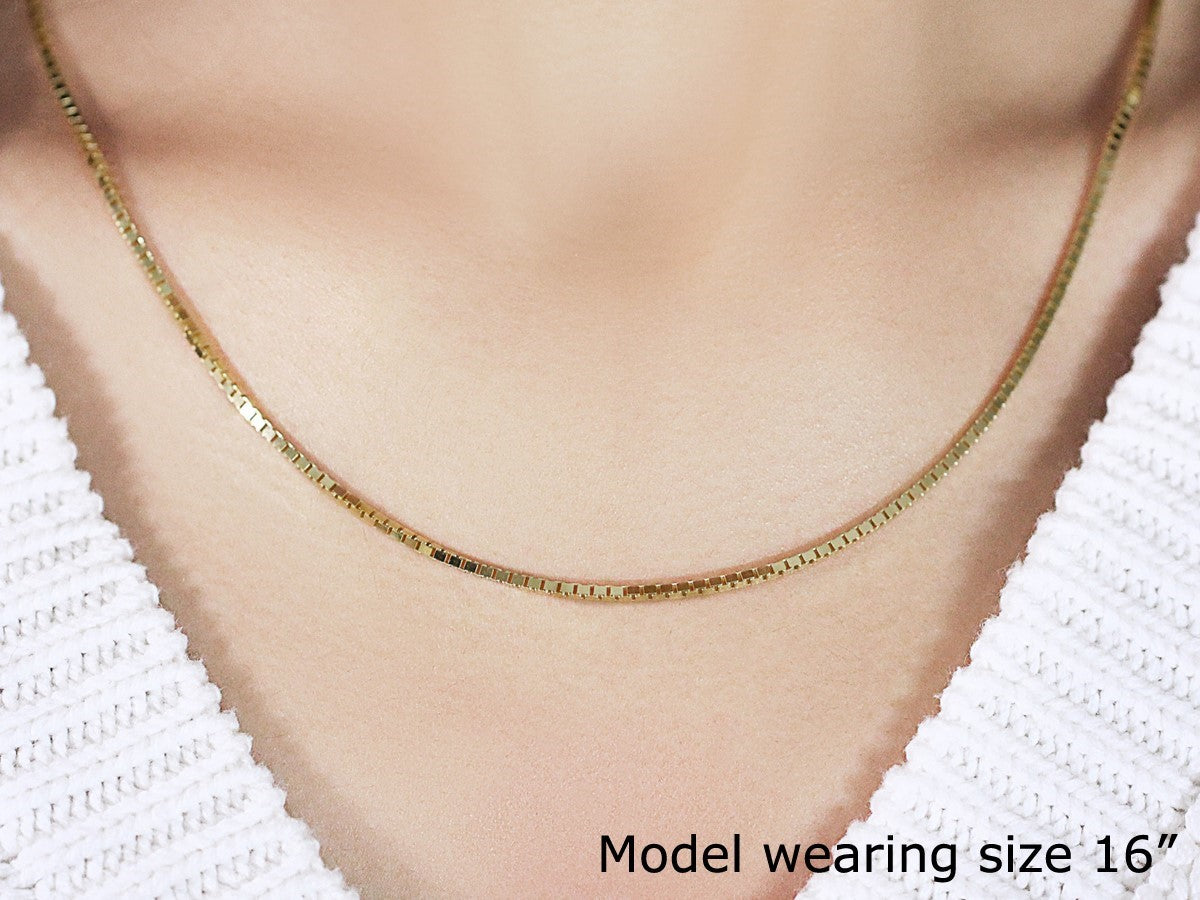 1.6Mm 14K Yellow Gold Classic Box Chain